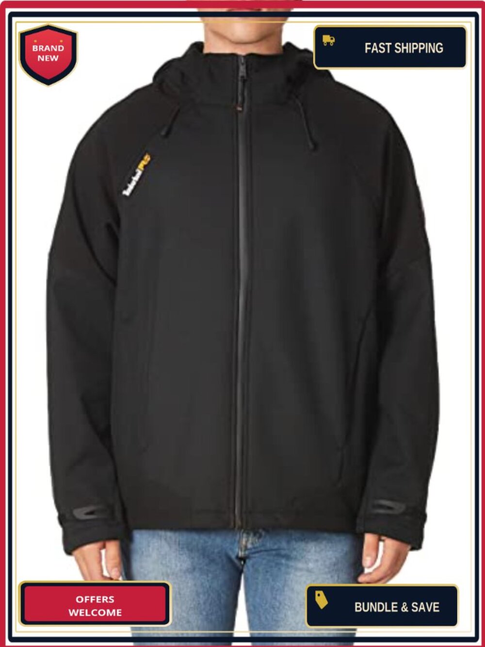 Hooded Softshell Jacket Waterproof Wind Resistant Anorak